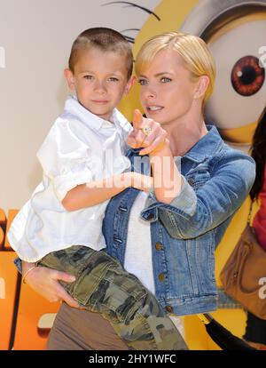 Jaime Pressly and Dezi Calvo attending the "Despicable Me 2" premiere