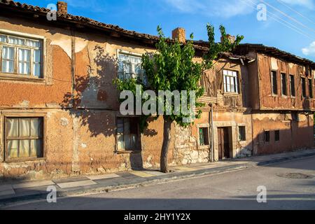 View of old village house in Nallihan district Stock Photo