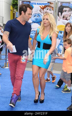 Britney Spears attending the premiere of 'The Smurfs 2' in Los Angeles, California. Stock Photo