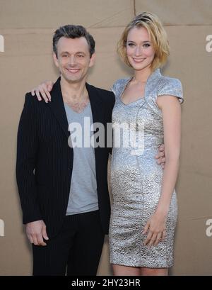 Michael Sheen & Caitlin FitzGerald attends the CBS, Showtime and The CW 2013 Annual Summer Stars Party at the Hilton Hotel, Los Angeles Stock Photo