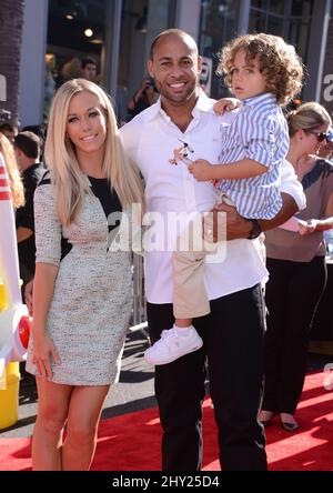 Kendra Wilkinson, Hank Baskett & Hank askett IV attending the 