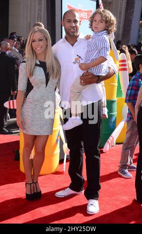Kendra Wilkinson, Hank Baskett & Hank askett IV attending the 