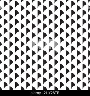 Seamless Art Deco scallop or leaf pattern background Stock Vector