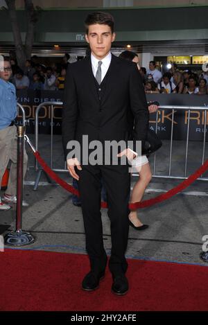 Nolan Gerard Funk attends as Universal Pictures presents the World Premiere of 'Riddick' at The Westwood Village Theater in Los Angeles Stock Photo