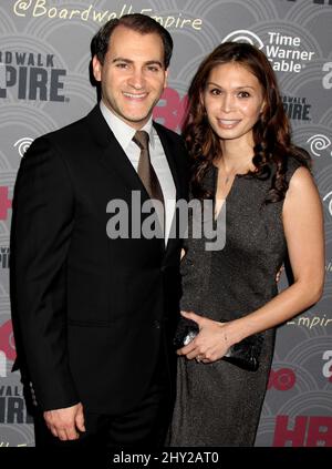 Michael Stuhlbarg and Mai-Linh Lofgren attending the premiere of Season Four of Boardwalk Empire at the Ziegfeld Theatre in New York. Stock Photo