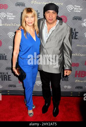 Maureen Van Zandt and Steven Van Zandt attending the premiere of Season Four of Boardwalk Empire at the Ziegfeld Theatre in New York. Stock Photo