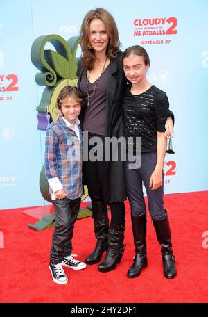 Amy Brenneman attending the 'Cloudy With A Chance Of Meatballs 2' Premiere in Los Angeles, California. Stock Photo