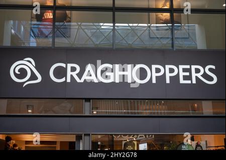 Belfast, UK- Feb 19, 2022: Craghoppers store  in Belfast Northern Ireland. Stock Photo