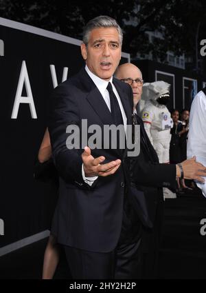 George Clooney attending the 'Gravity' New York Premiere at AMC Lincoln Square Stock Photo