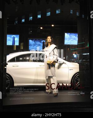 A general view of the "Scandal" window display at Saks Fifth Avenue in
