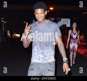 Usher attending The Pink Party 2013 in Santa Monica, California. Stock Photo