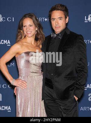 Robert Downey Jr & Susan Downey attending the LACMA 2013 Art + Film Gala in Los Angeles, California. Stock Photo