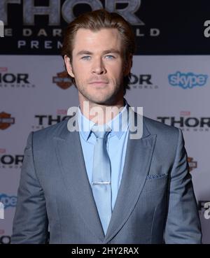 Chris Hemsworth attending the 'Thor: The Dark World' - Los Angeles Premiere Held at the El Capitan Theatre in Los Angeles, USA. Stock Photo