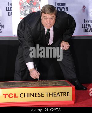 John Goodman during the John Goodman handprint and footprint ceremony held at the TCL Chinese Theatre in Los Angeles, USA. Stock Photo