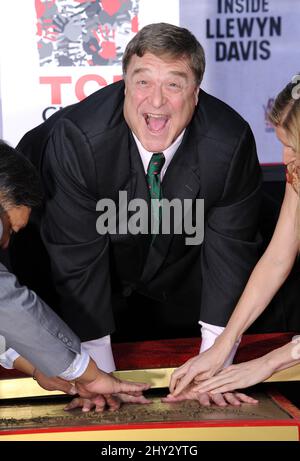 John Goodman during the John Goodman handprint and footprint ceremony held at the TCL Chinese Theatre in Los Angeles, USA. Stock Photo