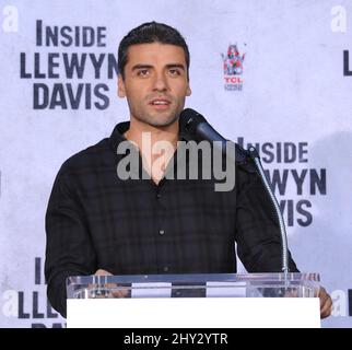 Oscar Isaac during the John Goodman handprint and footprint ceremony held at the TCL Chinese Theatre in Los Angeles, USA. Stock Photo