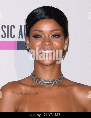 Rihanna in the press room after the American Music Awards at the Nokia Theatre LA Live in Los Angeles, California Stock Photo