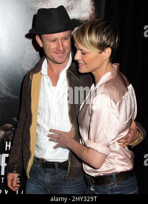 Ben Foster and Robin Wright attending the 'Lone Survivor' New York Premiere held at the Ziegfeld Theatre Stock Photo