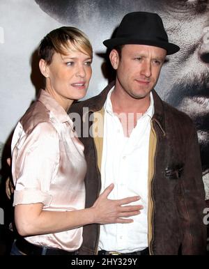 Ben Foster and Robin Wright attending the 'Lone Survivor' New York Premiere held at the Ziegfeld Theatre Stock Photo