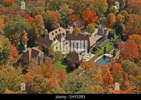 An overhead view of Tim McGraw and Faith Hill's Nashville Home in Tennessee. Stock Photo