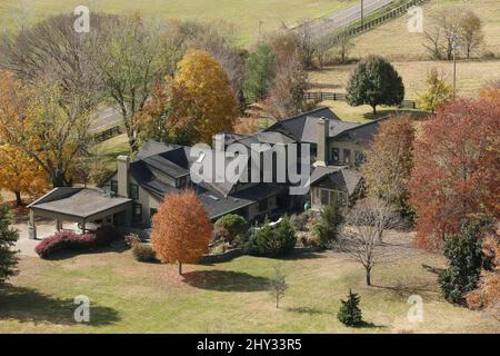 An overhead view of Naomi Judd's Nashville Home in Tennessee. Stock Photo