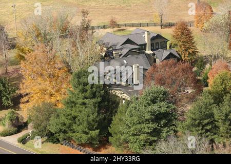 An overhead view of Naomi Judd's Nashville Home in Tennessee. Stock Photo