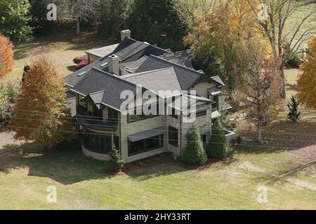 An overhead view of Naomi Judd's Nashville Home in Tennessee. Stock Photo