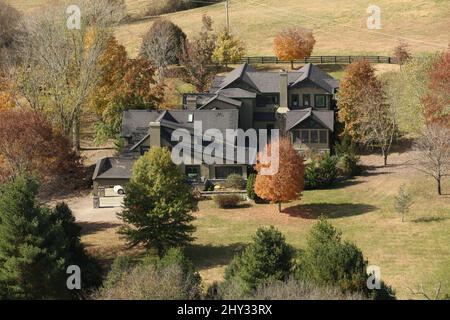 An overhead view of Naomi Judd's Nashville Home in Tennessee. Stock Photo