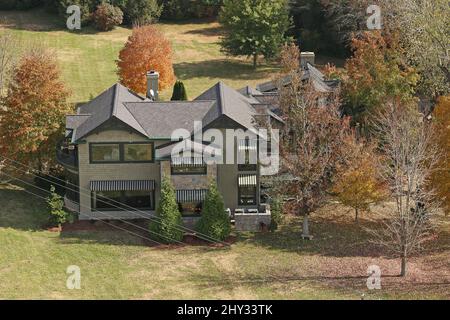 An overhead view of Naomi Judd's Nashville Home in Tennessee. Stock Photo