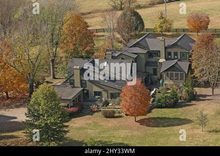 An overhead view of Naomi Judd's Nashville Home in Tennessee. Stock Photo