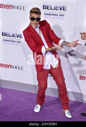 Justin Bieber attending "Justin Bieber's Believe" World Premiere held
