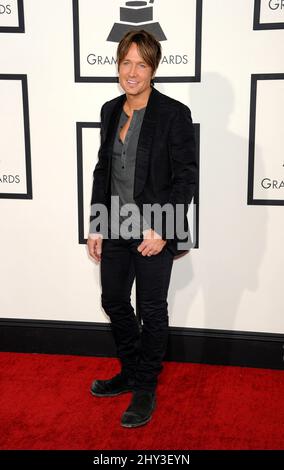 Keith Urban arrives at the 56th annual GRAMMY Awards at Staples Center ...