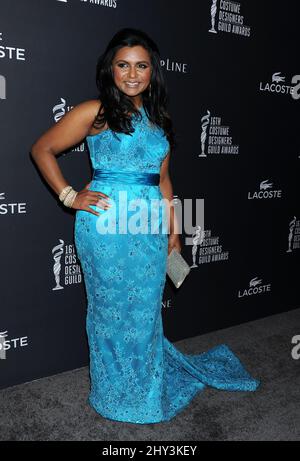 Mindy Kaling arriving for the 16th Costume Designer's Guild Awards held at the Beverly Hilton Hotel, Los Angeles. Stock Photo