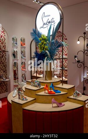 Christian Louboutin Designer Shoes at the Saks Fifth Avenue Flagship Store  in New York City, USA Stock Photo - Alamy