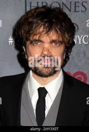 Peter Dinklage attending the season four premiere of Game of Thrones in New York. Stock Photo