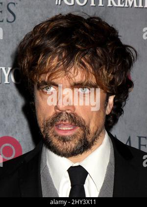 Peter Dinklage attending the season four premiere of Game of Thrones in New York. Stock Photo