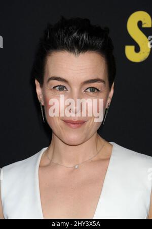 Olivia Williams attending the 'Sabotage' Premiere in Los Angeles Stock Photo