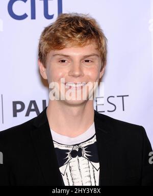 Evan Peters attending a photocall for American Horror Story: Coven at Paley Media Centre in Los Angeles, California. Stock Photo