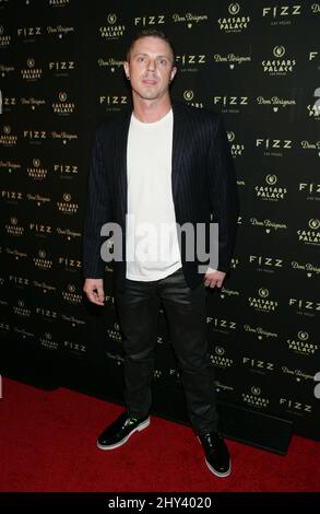 Jason Sellards attends an event at FIZZ Las Vegas, as it celebrates its grand opening inside Caesars Palace where they also celebrated Sir Elton John's birthday Stock Photo