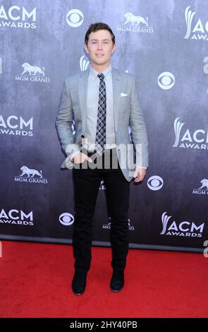 Scotty McCreery attending the 49th Annual Academy of Country Music Awards held at the MGM Grand Garden Arena Stock Photo