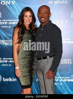 Tara Fowler and Montel WIlliams attends 'The Amazing Spider-Man 2' Premiere in New York Stock Photo