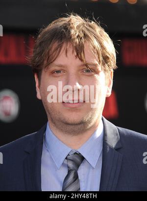 Gareth Edwards attending the premiere of Godzilla in Los Angeles, California. Stock Photo