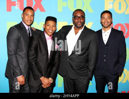 Trai Byers, Bryshere Gray, Lee Daniels and Jussie Smollet attending the FOX Networks 2014 Upfront Presentation Stock Photo