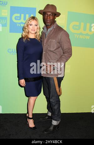 Eliza Taylor and Isaiah Washington attends CW Network's 2014 Upfront Presentation, Held at The London Hotel, New York Stock Photo