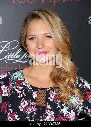 Vanessa Ray attending the 'Pretty Little Liars' 100th Episode Celebration held at the West Hollywood Hotel Rooftop in Los Angeles, California. Stock Photo