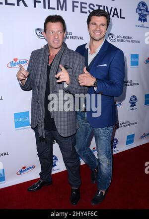 Christos Vasilopoulos, Costas Mandylor attends the 8th Annual Los Angeles Greek Film Festival held at the Egyptian Theatre, Hollywood, California. Stock Photo