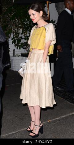Nora Zehetner leaving the MaxMara Cocktail Party at Chateau Marmont Hotel Stock Photo