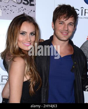Matt Lanter, Angela Stacy attending the premiere of 'I Choose' in Los Angeles, California. Stock Photo