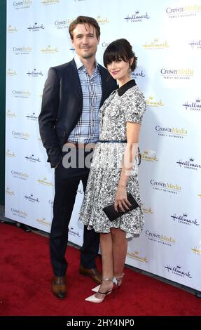 John Reardon and Meghan Ory attending the Summer 2014 TCA: Hallmark's 'Northpole Christmas Celebration' at Northpole Manor in Beverley Hills Stock Photo