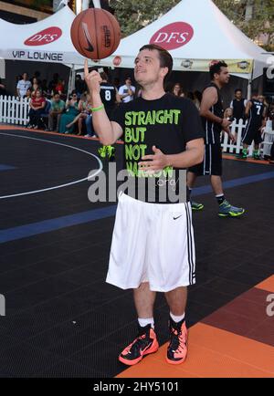 Josh Hutcherson attending the 3rd Annual Josh Hutcherson Celebrity Basketball Game Benefiting Straight But Not Narrow held at Nokia Plaza in Los Angeles, California. Stock Photo